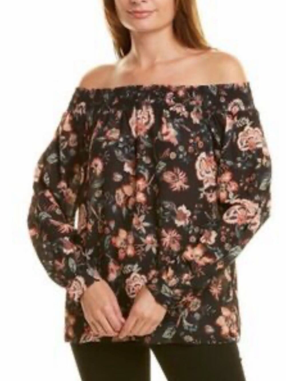 Sachin & Babi Women's Off the Shoulder Floral Top - Black Multi - Large